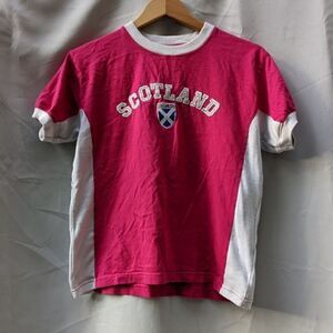 Scotland shirt youth size 13/14 pink and white sport